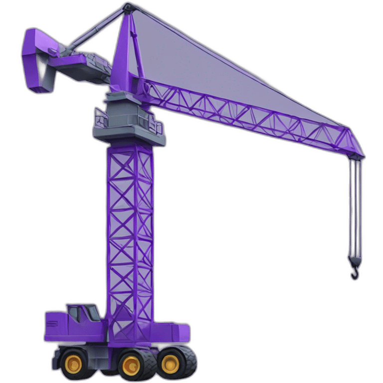 purple construction crane emoji