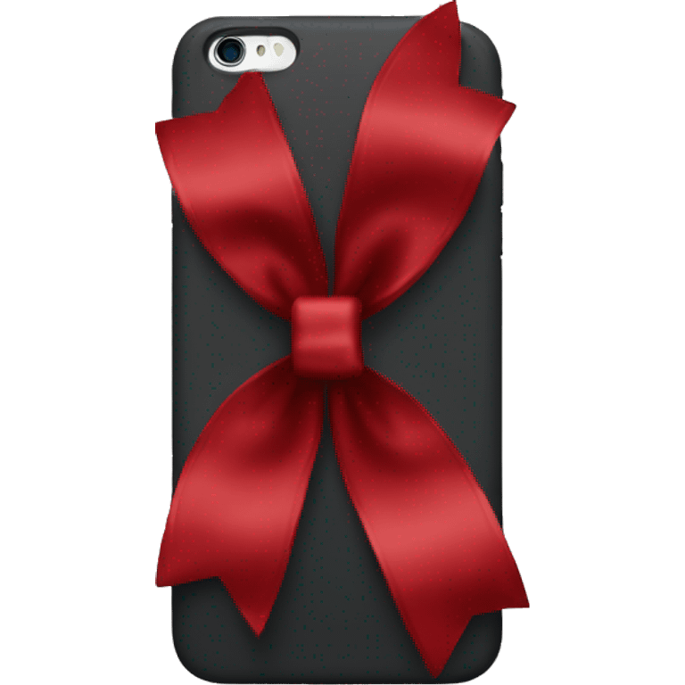 Dark red iPhone bow emoji