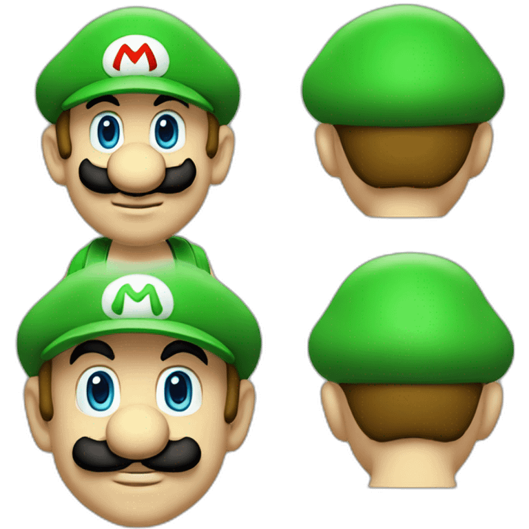 Luigi from super Mario bros emoji