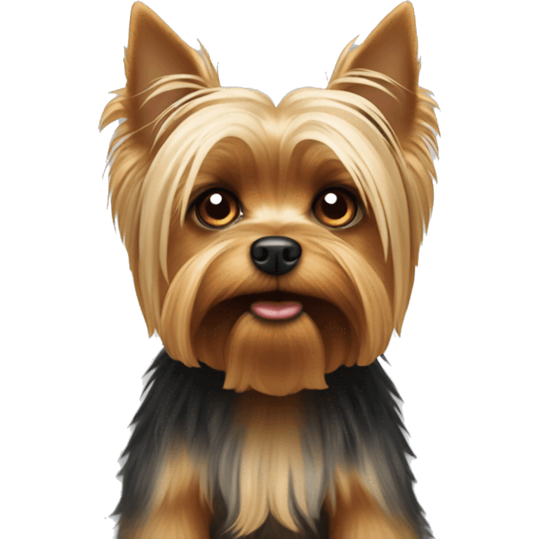 Yorkshire terrier looking disgruntled emoji