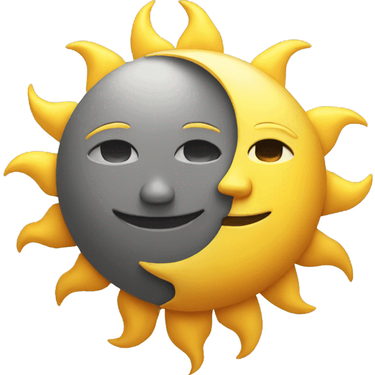 Sun and moon emoji