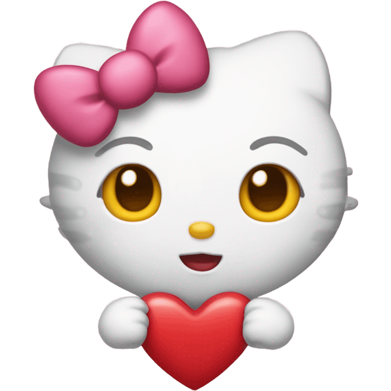 hello kitty heart emoji