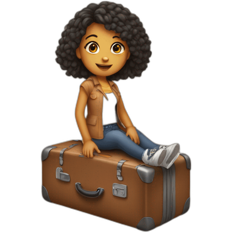 girl in suitcase emoji