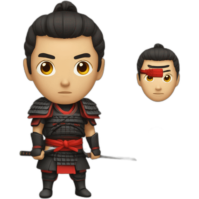 Samurai with a red circle on his forehead emoji