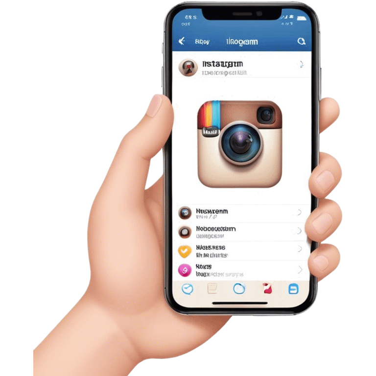 celular com instagram na tela emoji