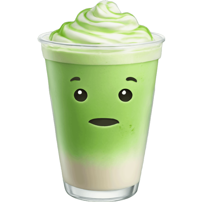 Ice matcha latte no cream  emoji