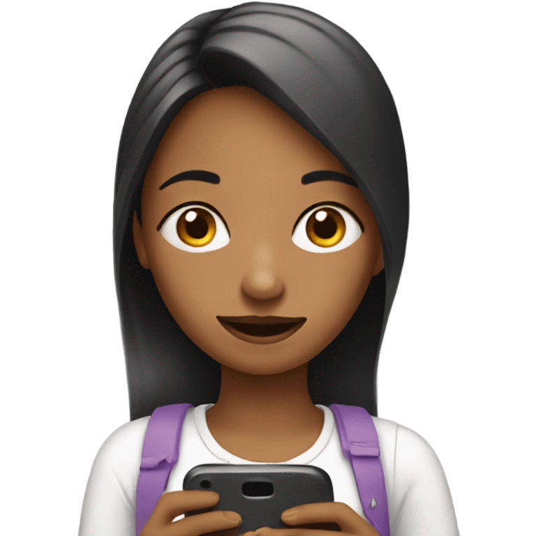 Girl using mobile  emoji