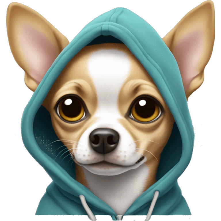 Chihuahua wears hoodie  emoji