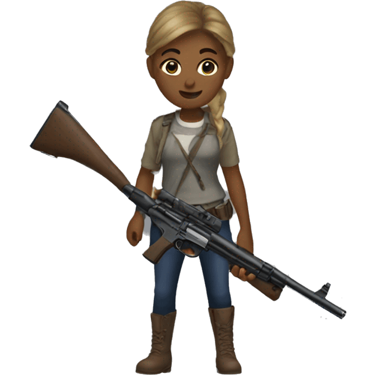 ellie williams with gun emoji