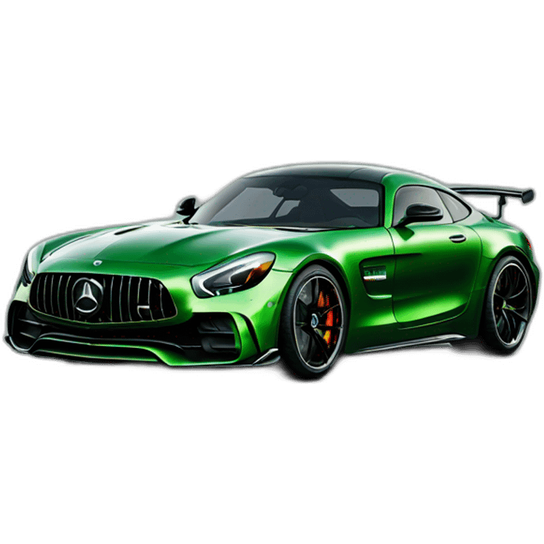 green Mercedes AMG GTR emoji