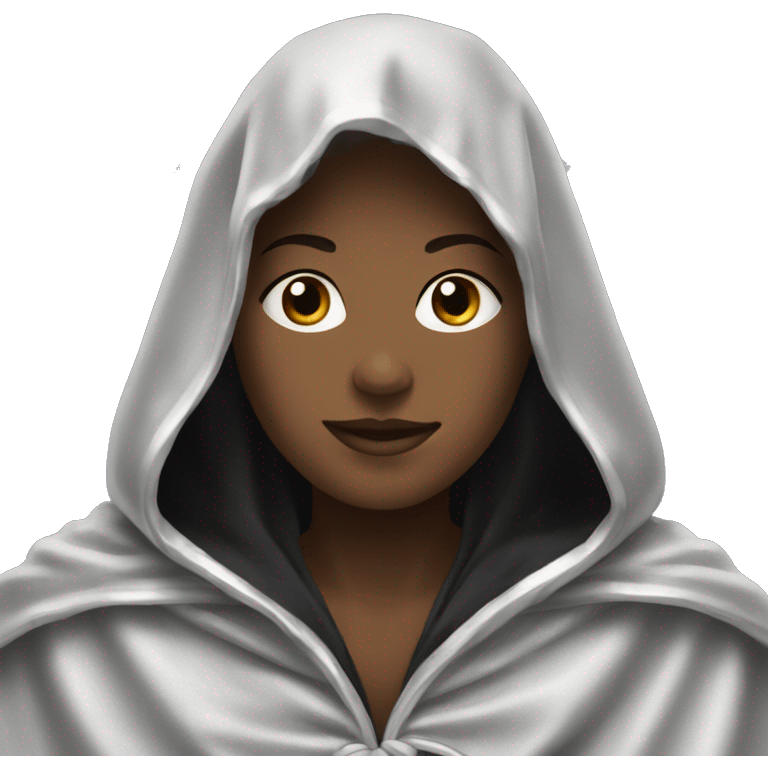 black cloak decorated with silver stars, clothing emoji