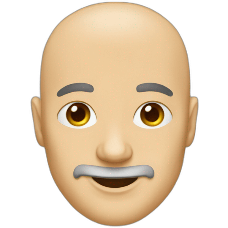 Bald man maoïste loving pancake emoji