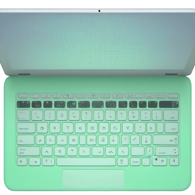 Mint green laptop  emoji