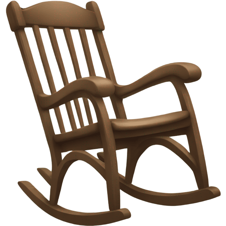 Wooden rocking chair emoji