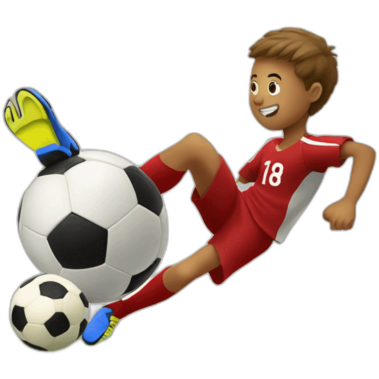 viruss kicking soccer ball emoji