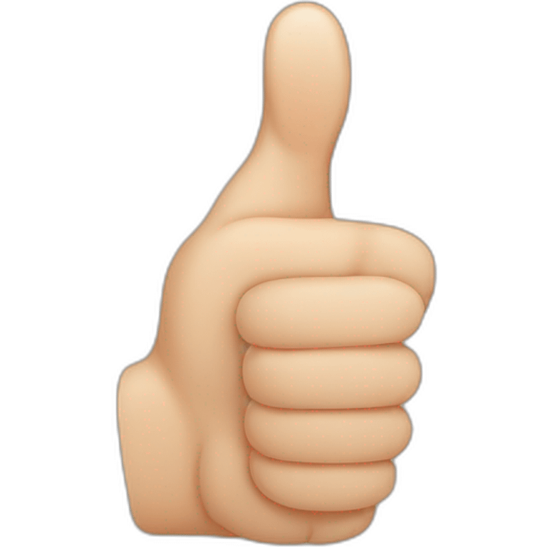 thumbs up emoji where the thumb is missing and the hand is wounded emoji