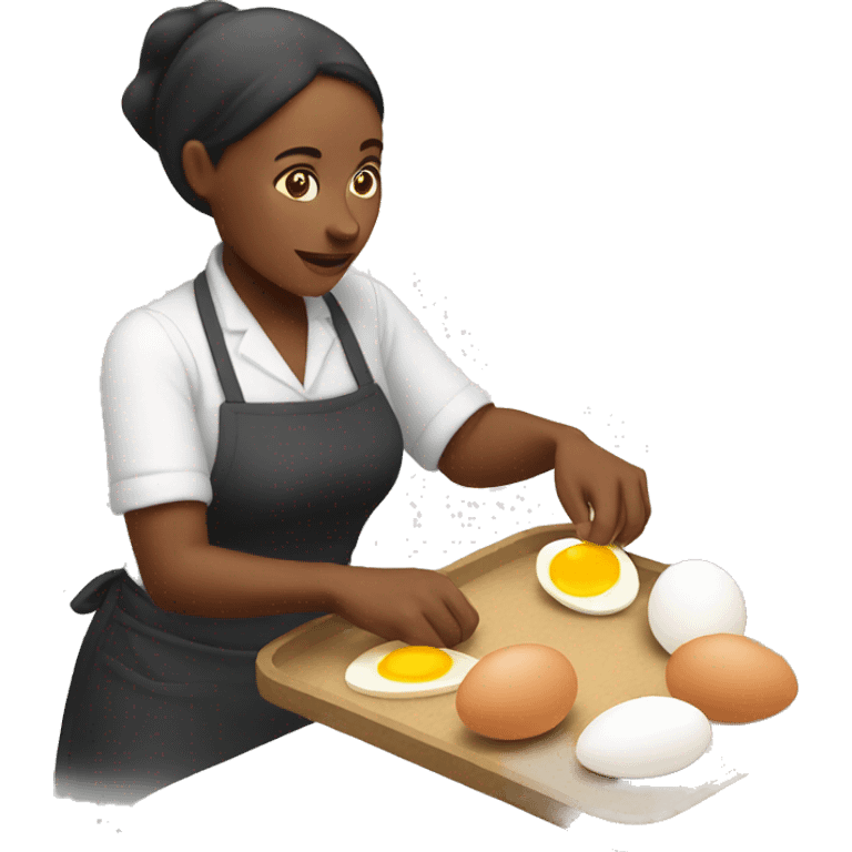 woman making eggs emoji