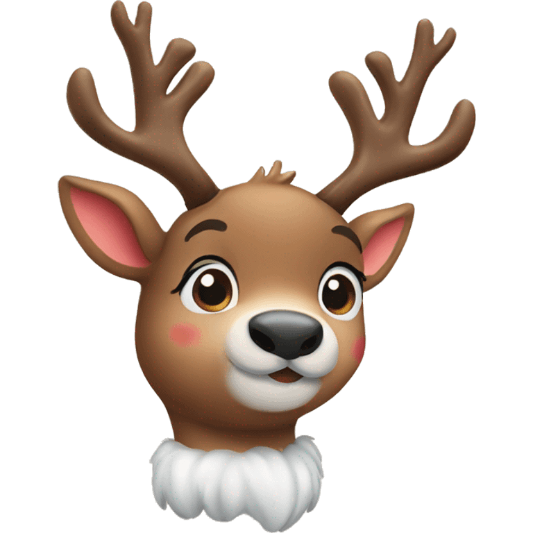 Cute reindeer emoji