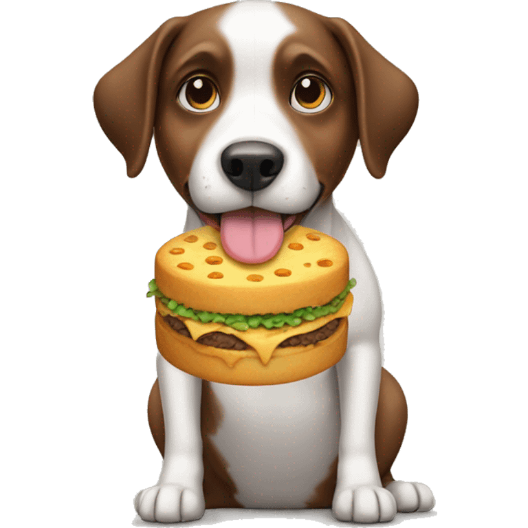 Dog whit food  emoji