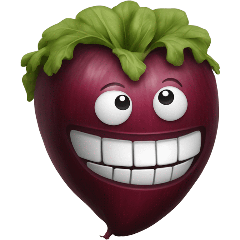 happy beetroot shows great emoji