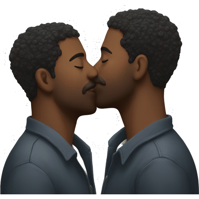 two men kissing passionately  emoji