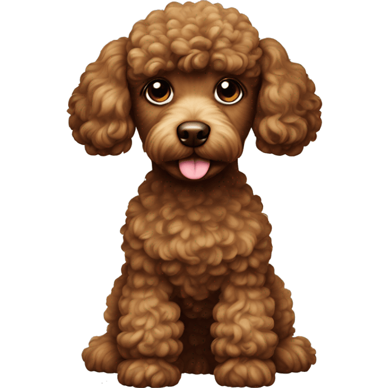 Poodle dog brown  emoji