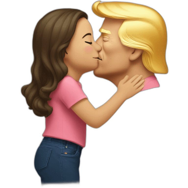 trump kissing his daughter, positivity, inclusiveness emoji