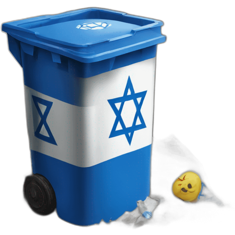 Israel flag in the trash emoji