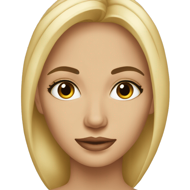 brown eyed blonde beauty portrait emoji