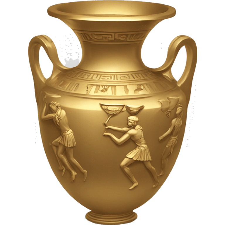 ancient greek vase in gold  emoji