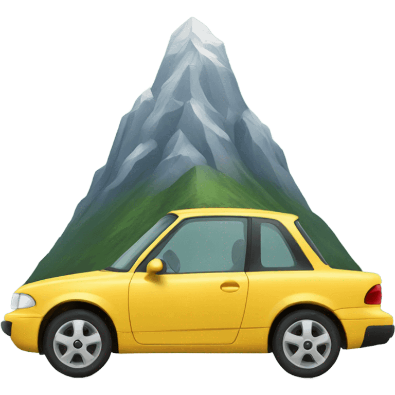 driving car mountain emoji