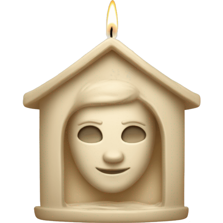 Beige luxurious home candle emoji