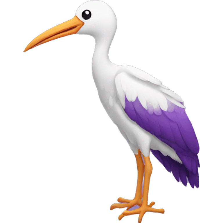 Purple stork emoji