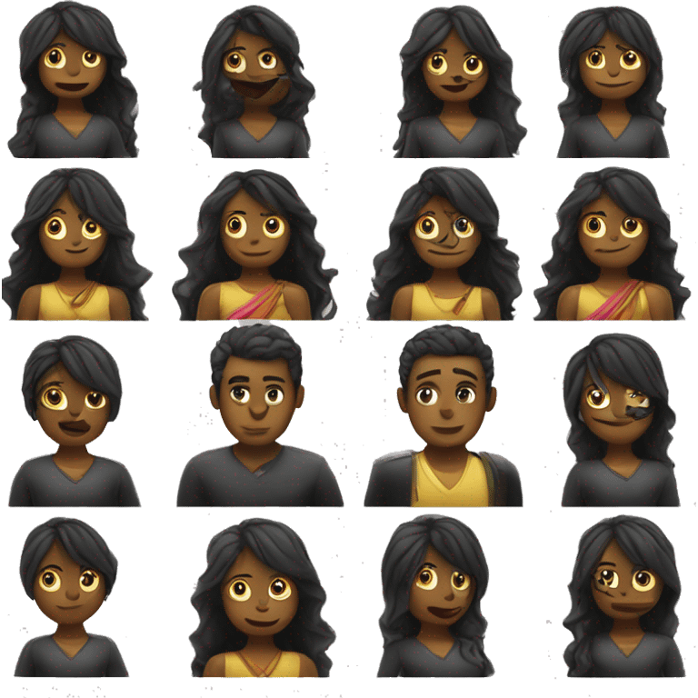 Chica negra besándose con chico negro  emoji