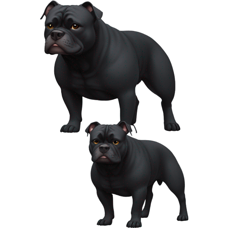 Black American Bully  emoji