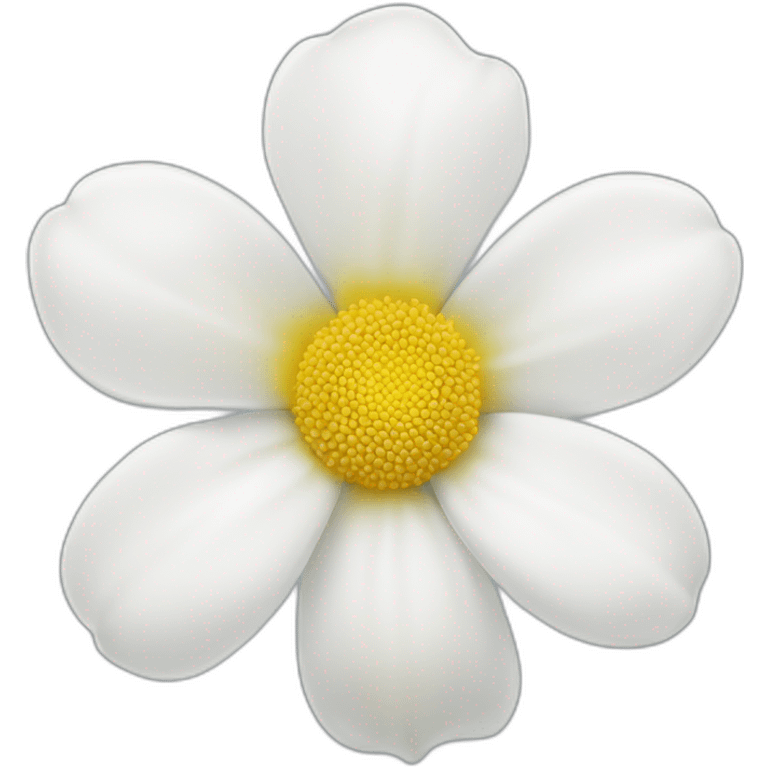 white flower with yellow face eyes mouth emoji