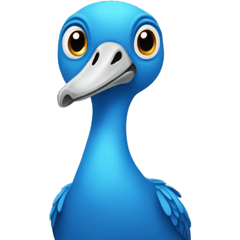 dodo bird blue emoji