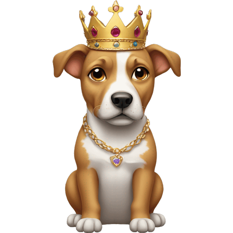 Dog wearing a crown emoji