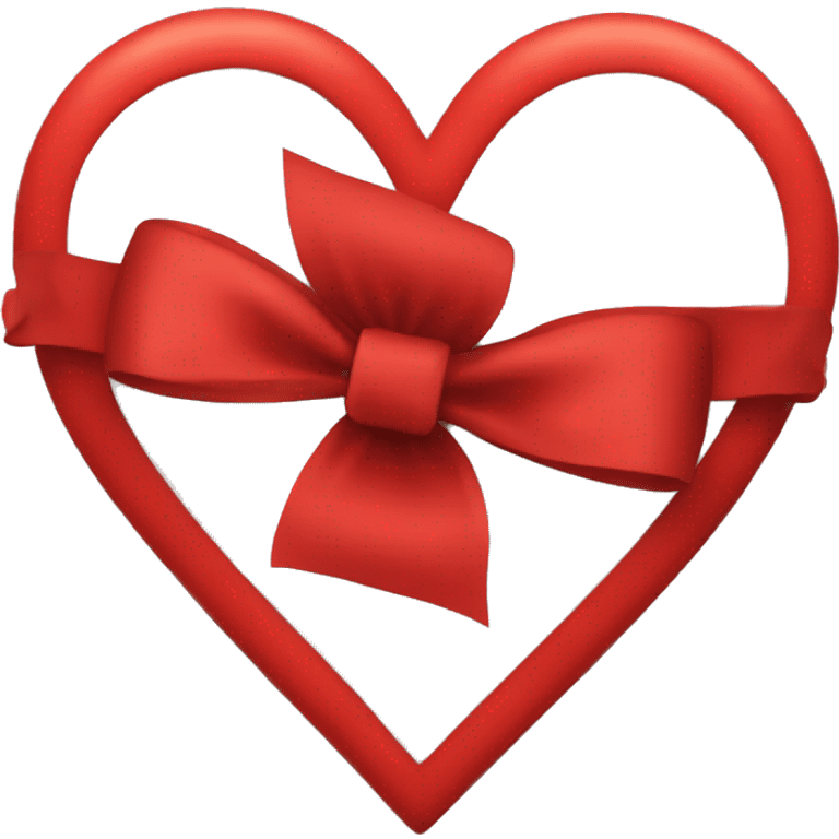 Red heart with red bow emoji