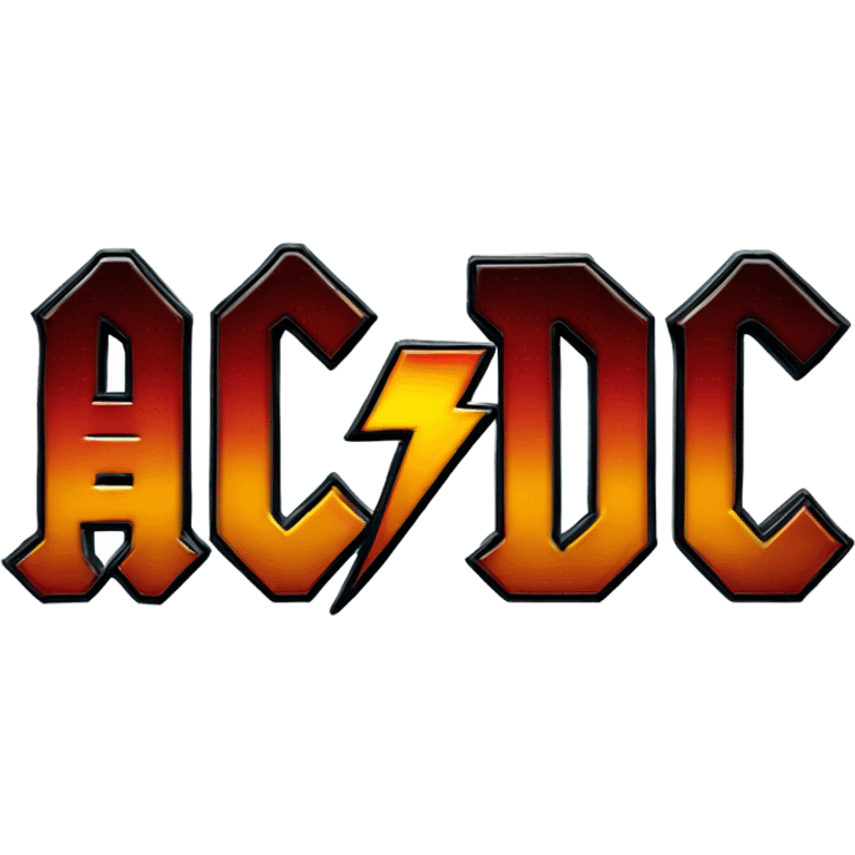 AC/DC logo text emoji