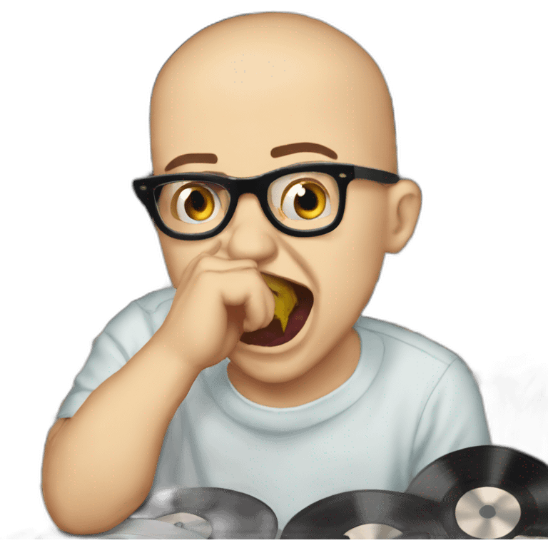 Anthony fantano biting into records emoji