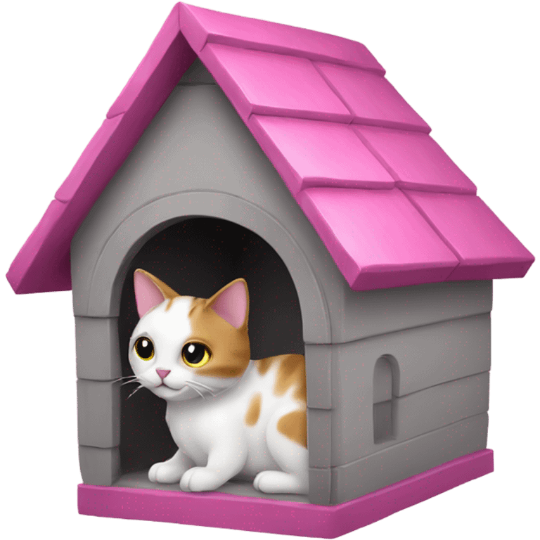 cat house pink emoji