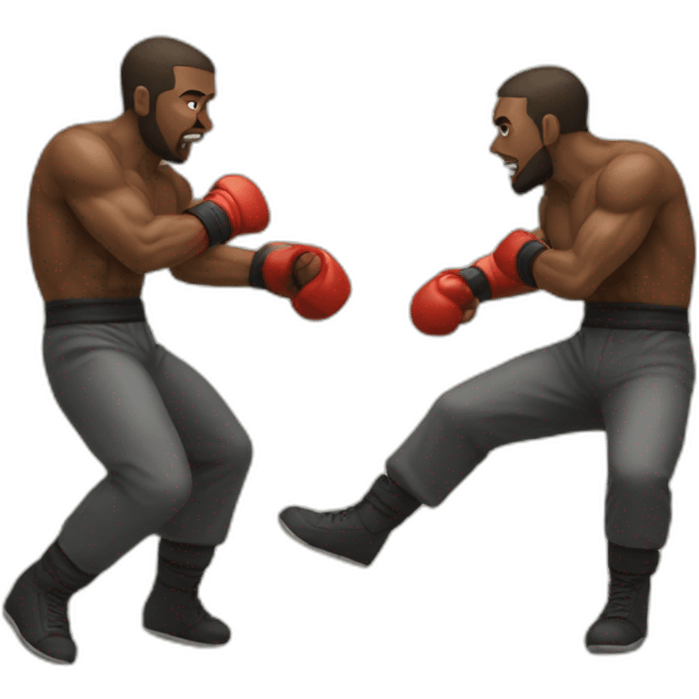 2 man fight emoji