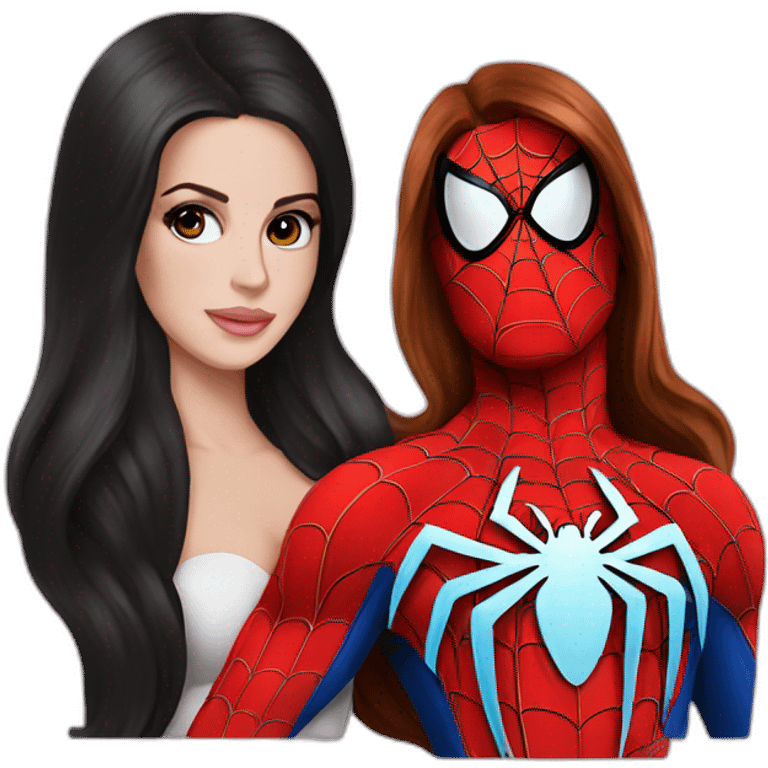 Lana Del Rey and Spiderman emoji