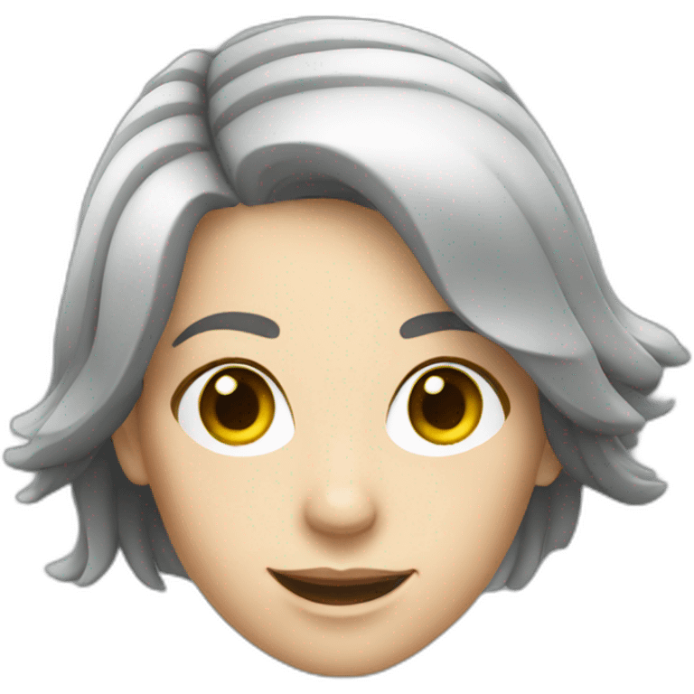 caucasian female diver with grey hair emoji