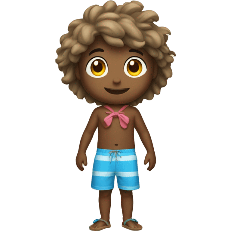 Boy at the beach  emoji