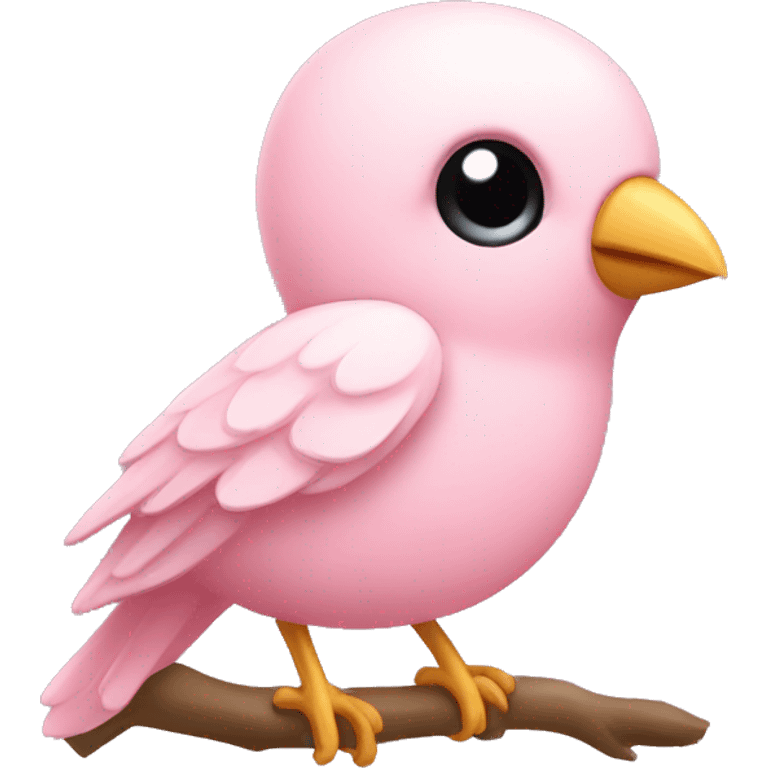 Cute light pink bird emoji