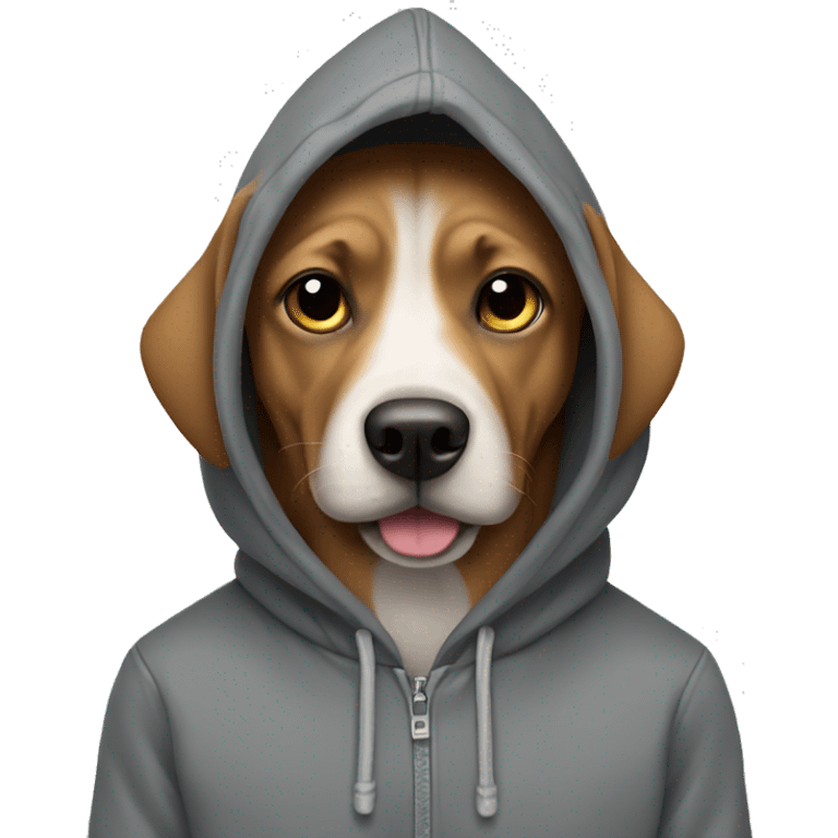 Dog with a hoodie emoji