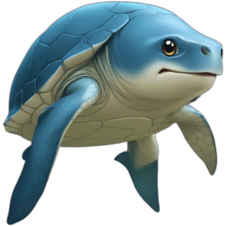 Tortue baleine mangeant un chien emoji