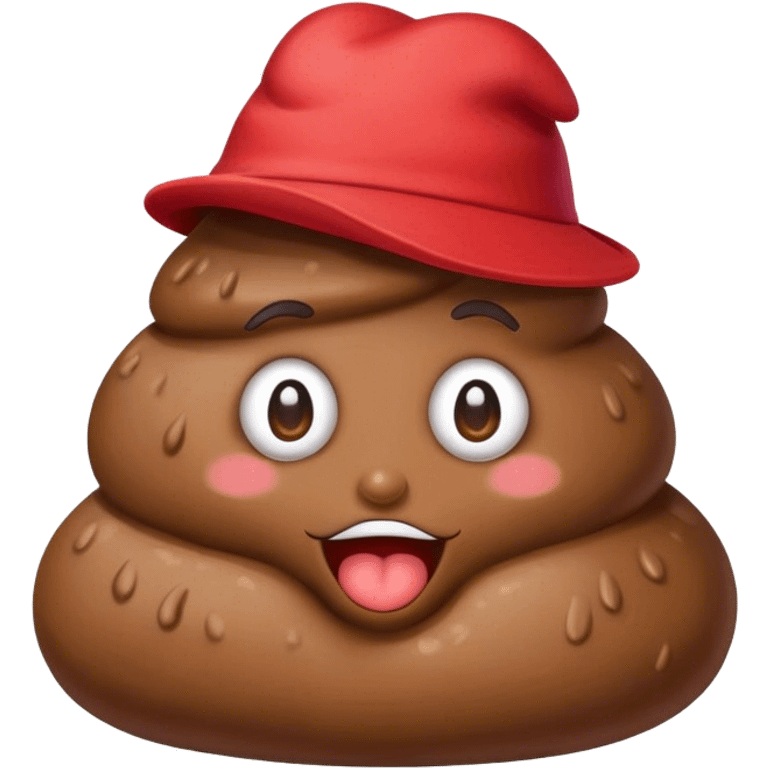 Poop wearing maga hat emoji